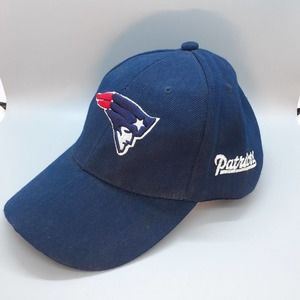 VINTAGE New England Patriots Hat Cap strapback Navy Blue side Embroidered HTF